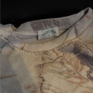 Dairy Boy Butterfly Camo Crew Neck Sweater